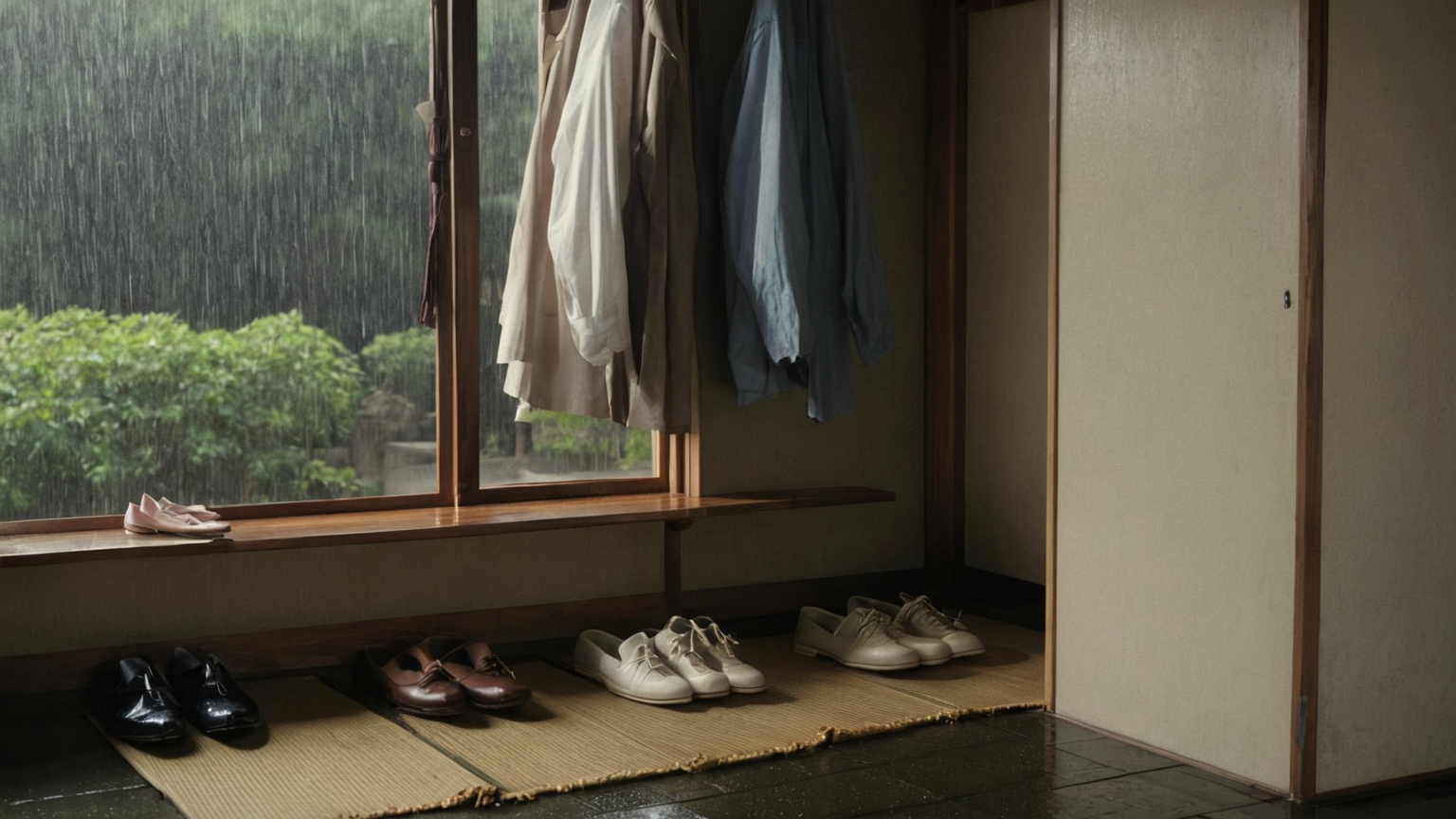 傘と靴の一時置き